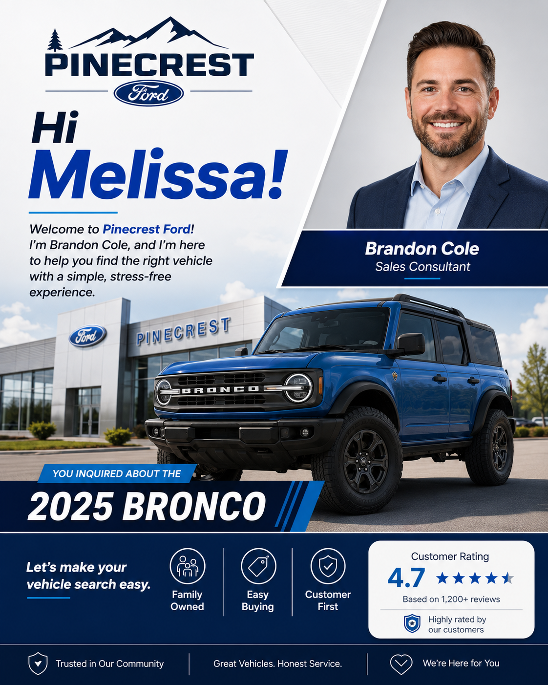 Pinecrest Ford follow-up image example