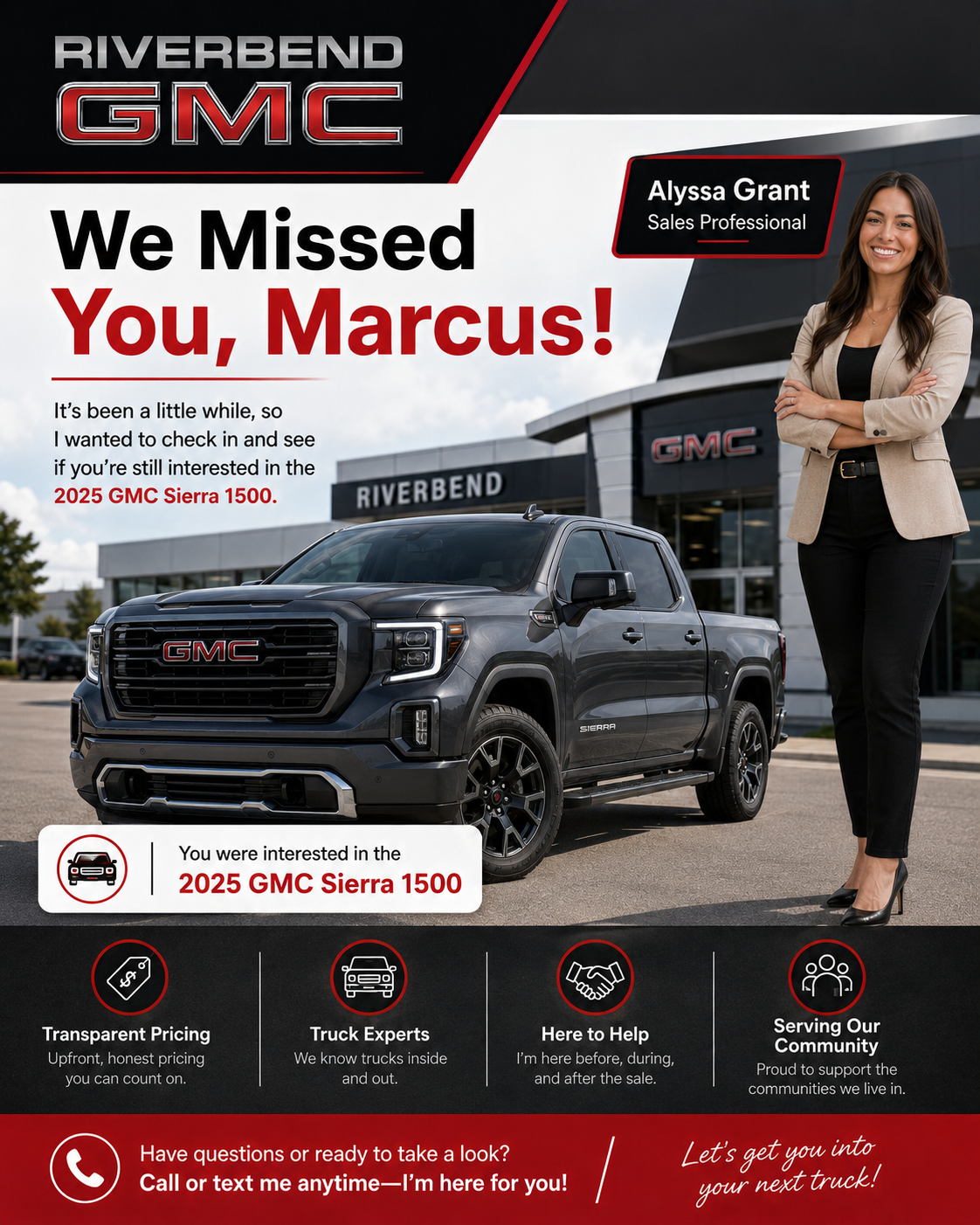 Riverbend GMC, We Missed You Marcus, 2025 Sierra 1500