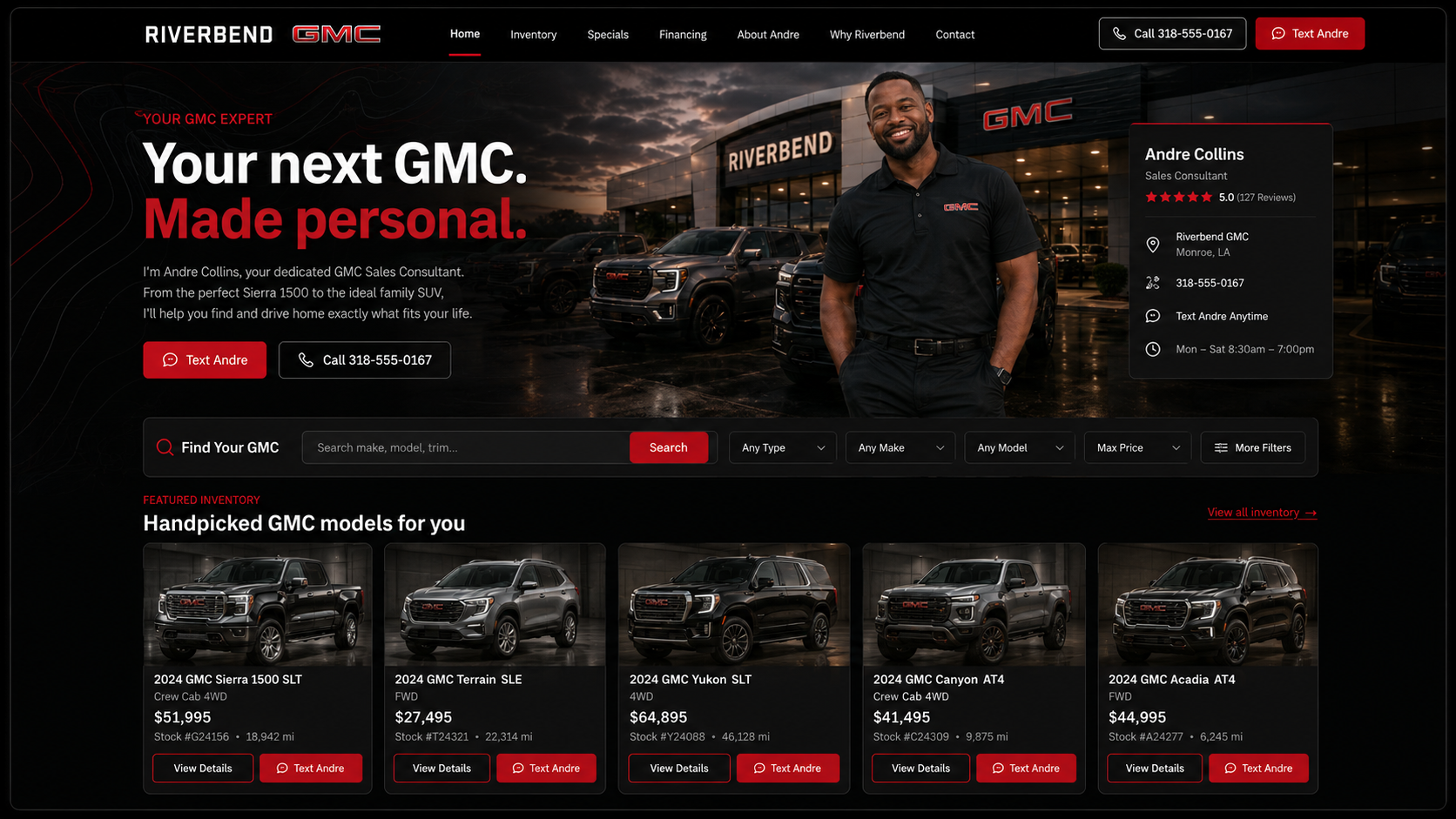 Riverbend GMC concept Showroom design