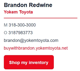 Text-only Lead2Lot email signature layout